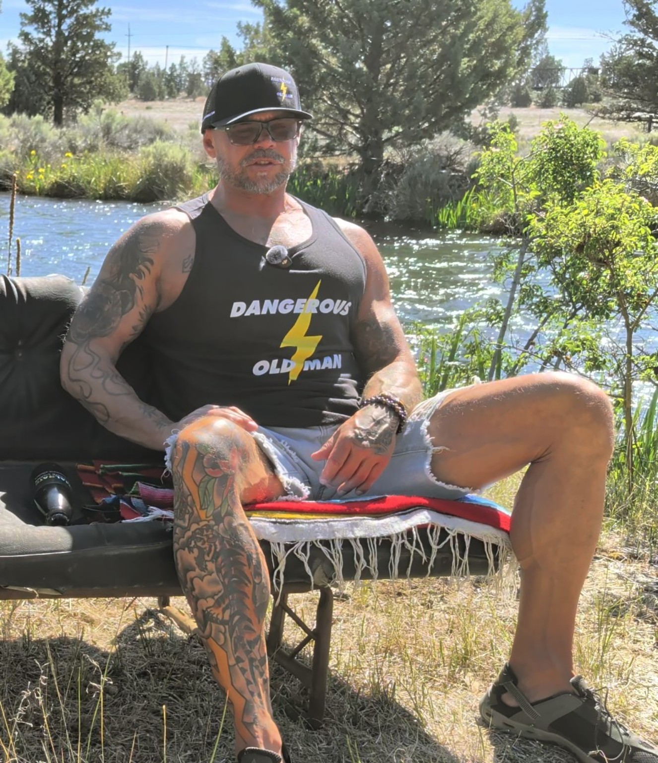 Aaron Myhra by the river